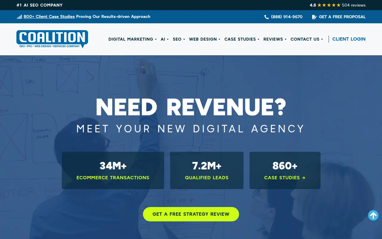 Coalition Technologies homepage