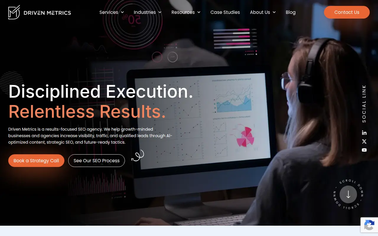 Driven Metrics homepage