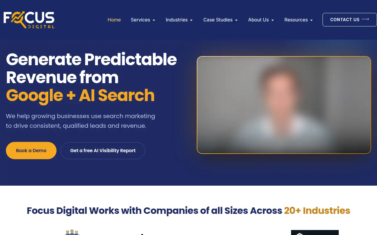 Focus Digital homepage