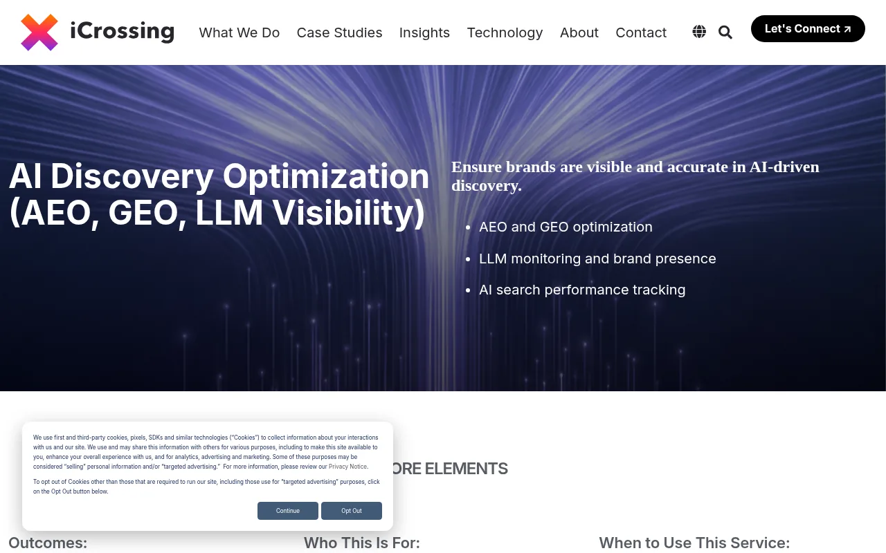 iCrossing homepage