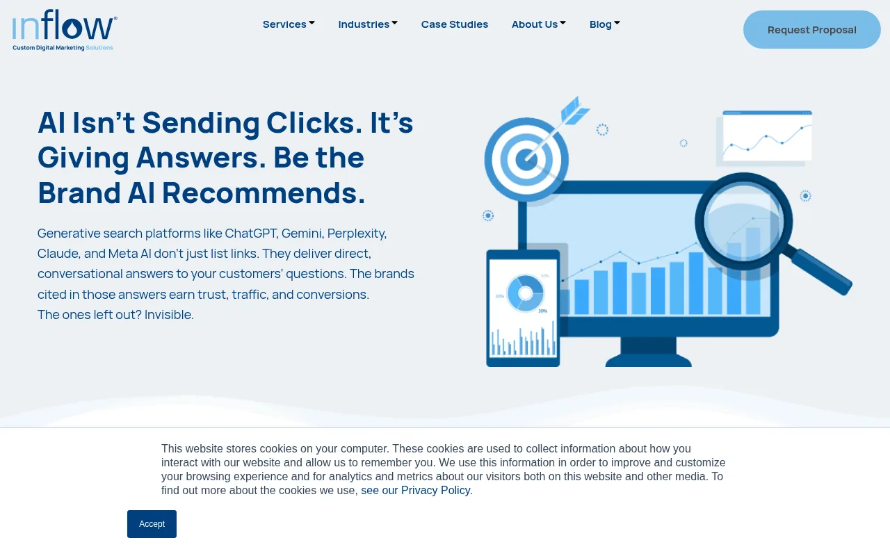 Inflow homepage