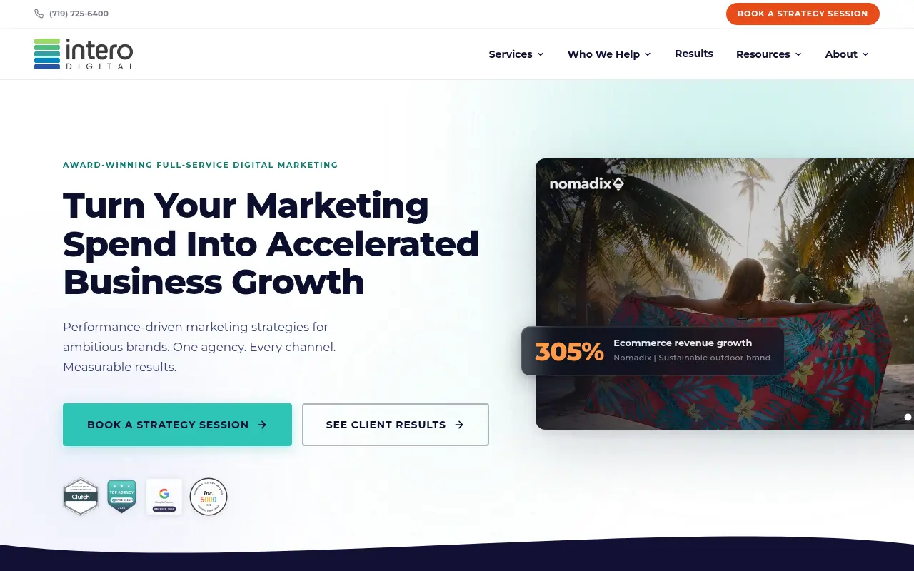 Intero Digital homepage