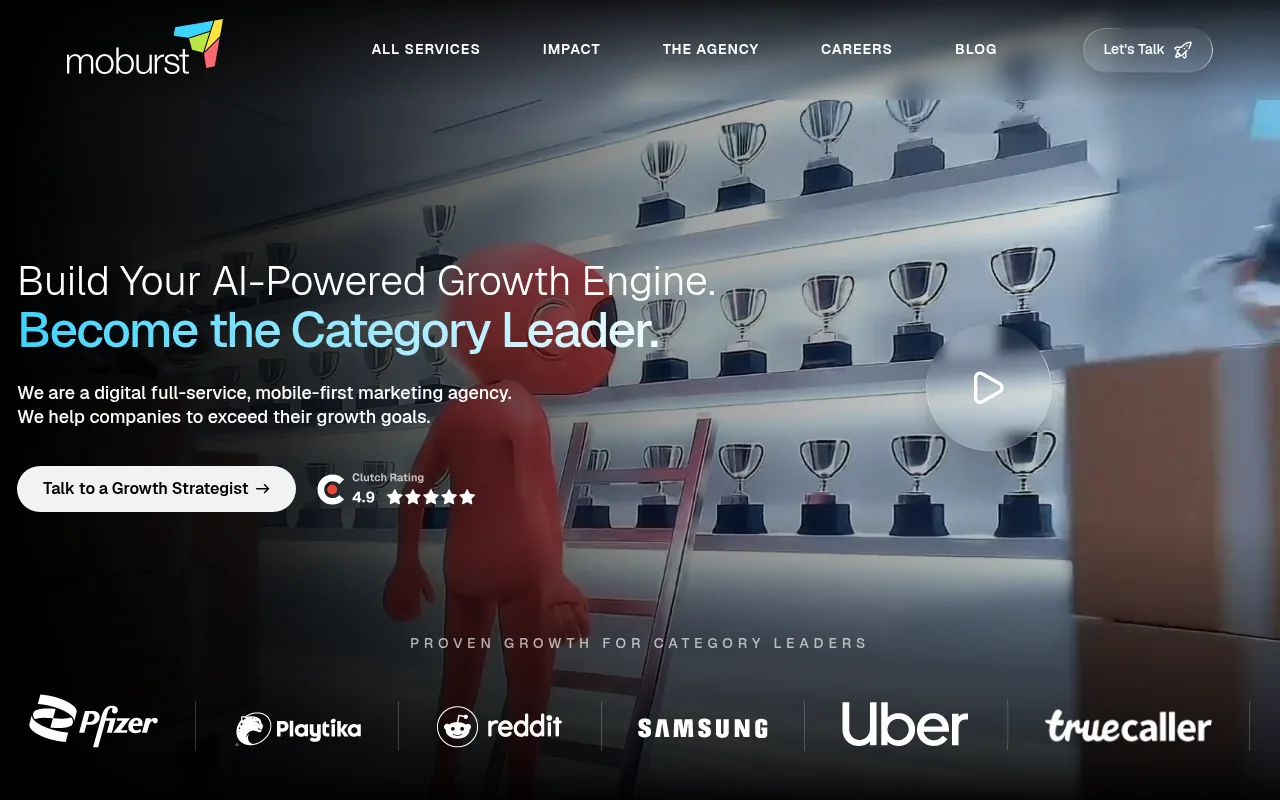 Moburst homepage