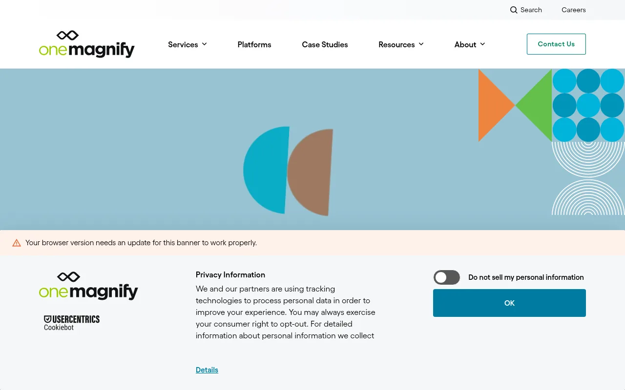 OneMagnify homepage