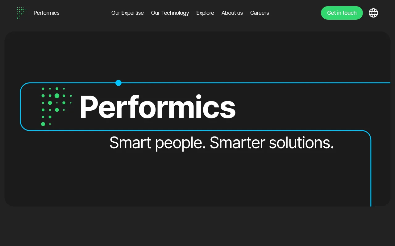 Performics homepage