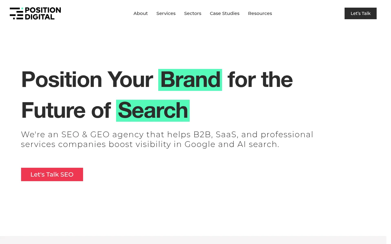 Position Digital homepage