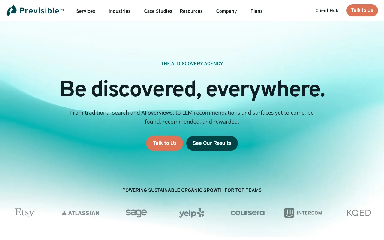 Previsible homepage