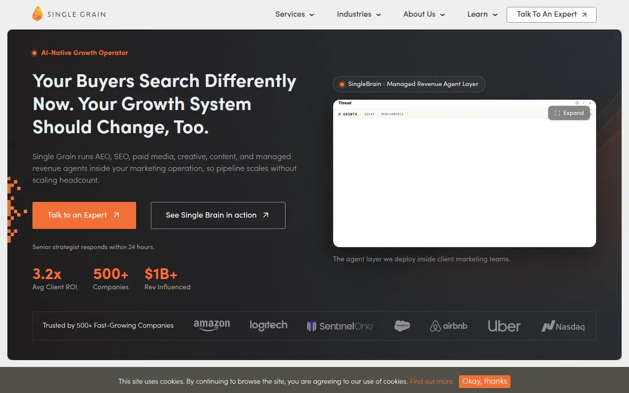 Single Grain homepage