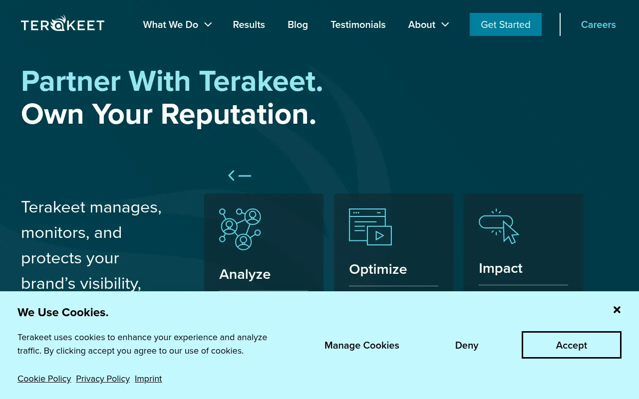 Terakeet homepage