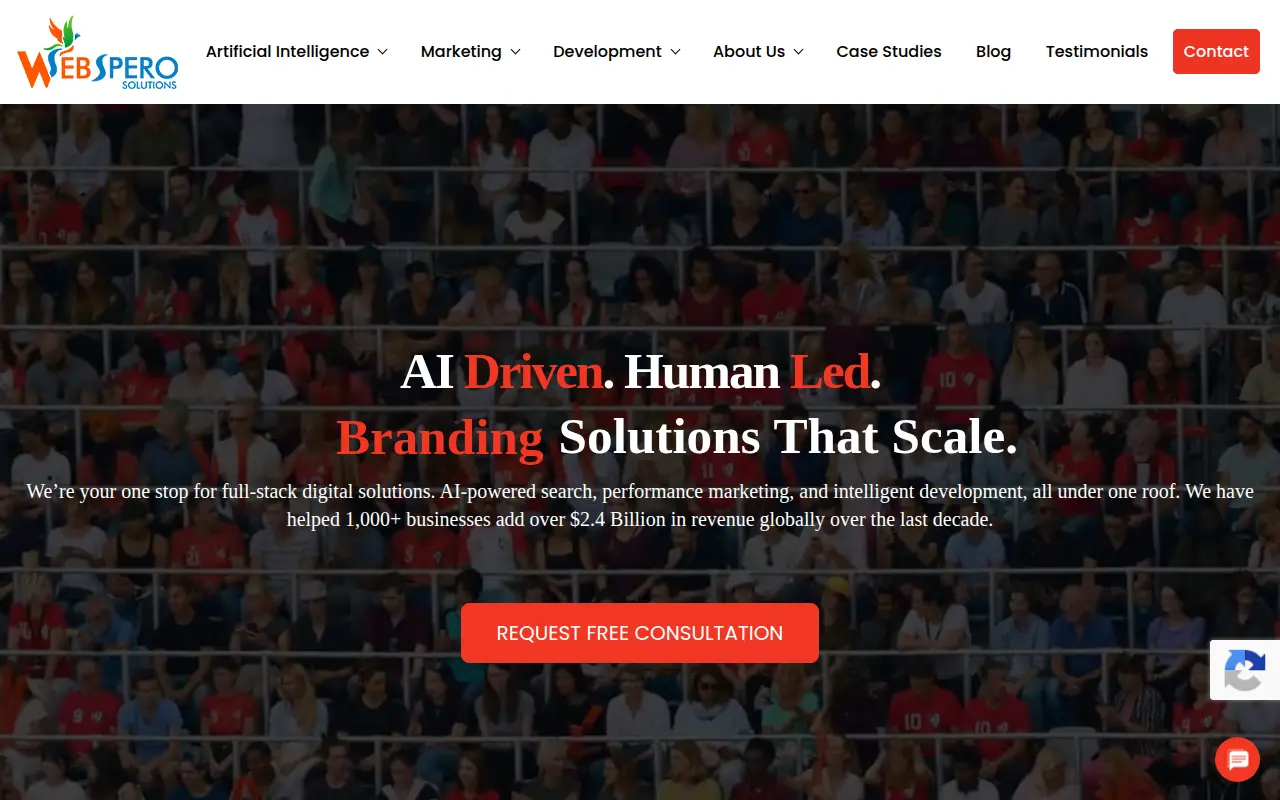 WebSpero homepage